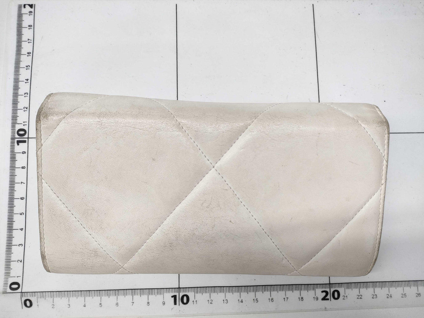 CHANEL Calfskin Mato Coco Mark White Long Wallet