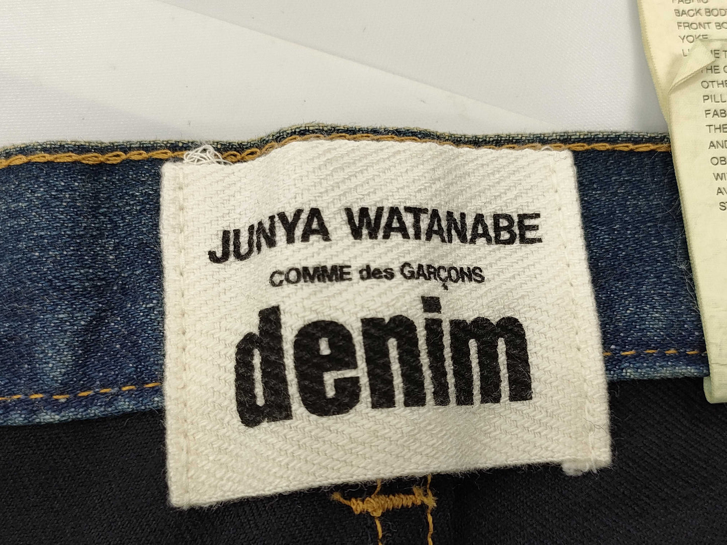 COMME des GARÇONS Junya Wool-trimmed Denim Pants with Leather Pockets AD2019