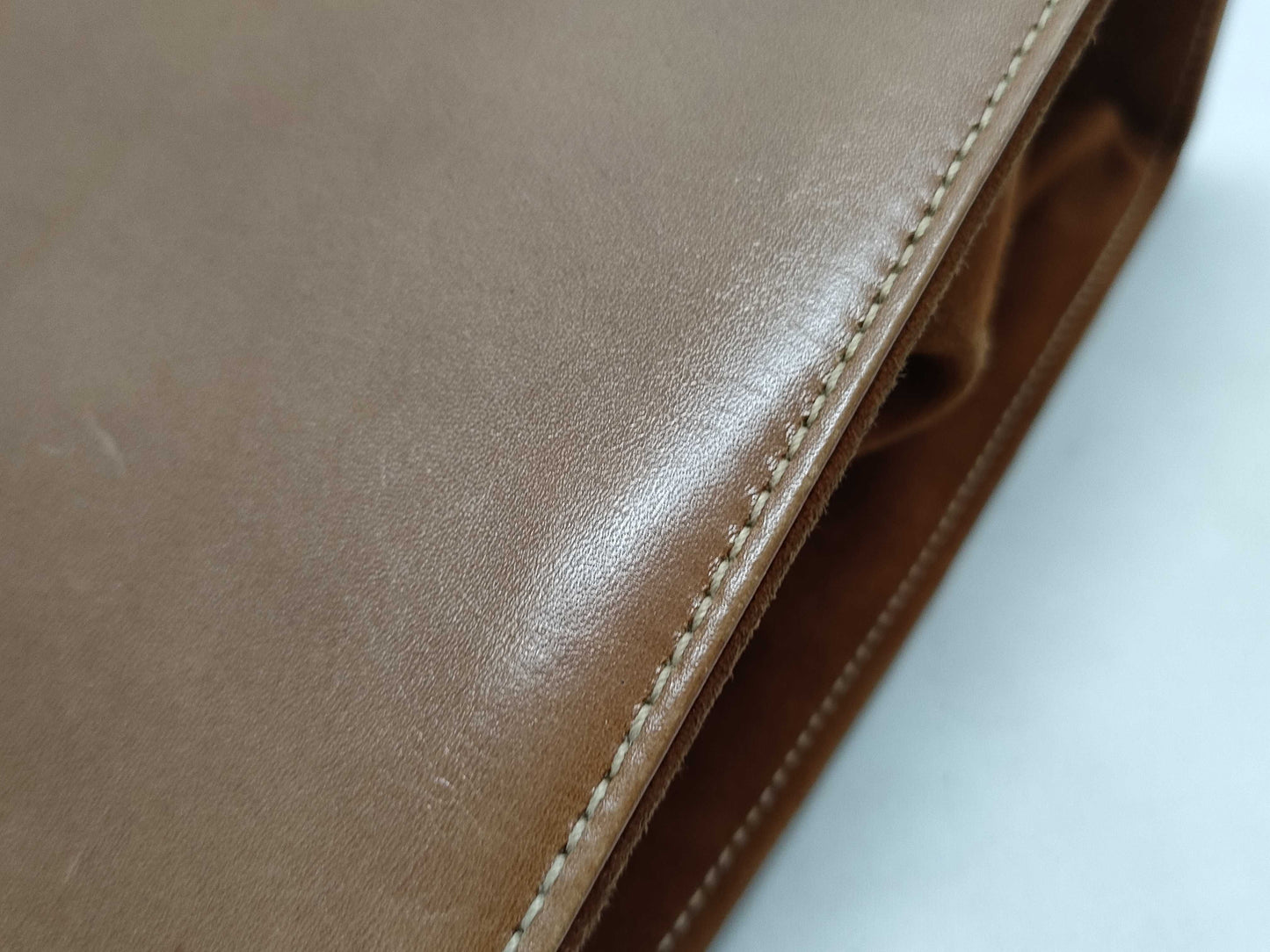 BALLY Full Leather Brown Handbag with Suede Sides
