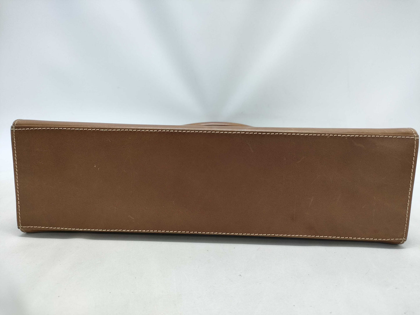 BALLY Full Leather Brown Handbag with Suede Sides