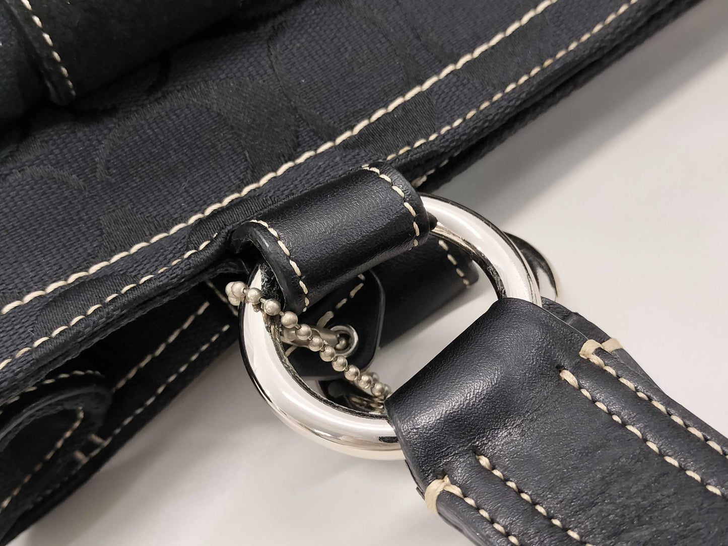 COACH Signature Canvas One-Shoulder Tote Bag