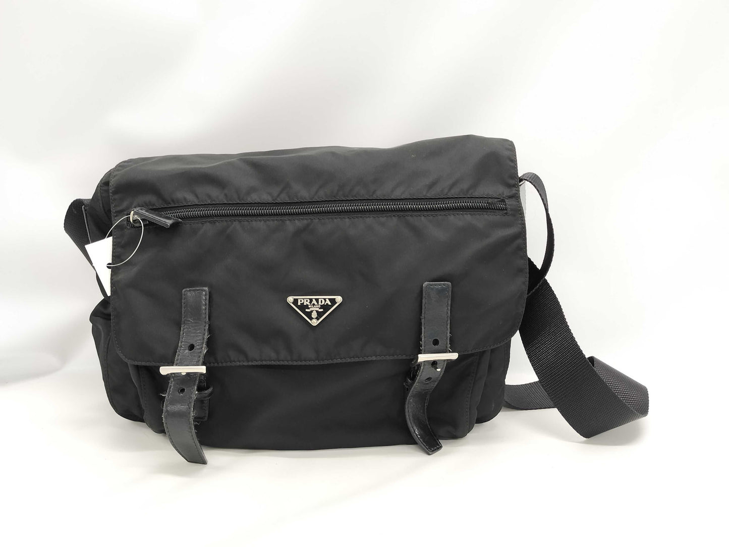 PRADA nylon messenger shoulder bag