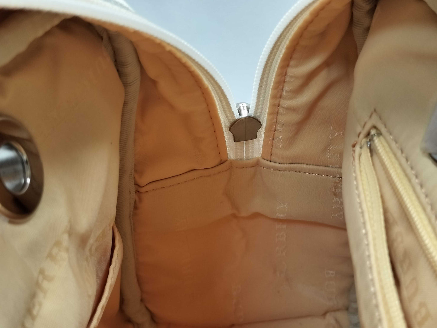 BURBERRY Canvas Nova Check Border Handbag