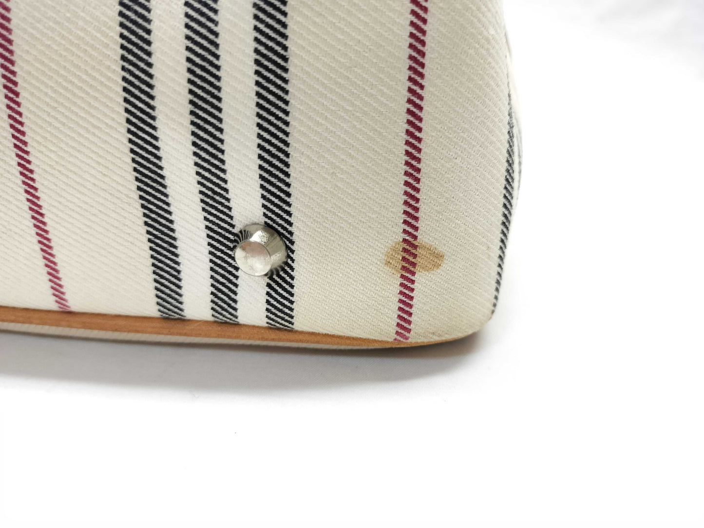 BURBERRY Canvas Nova Check Border Handbag