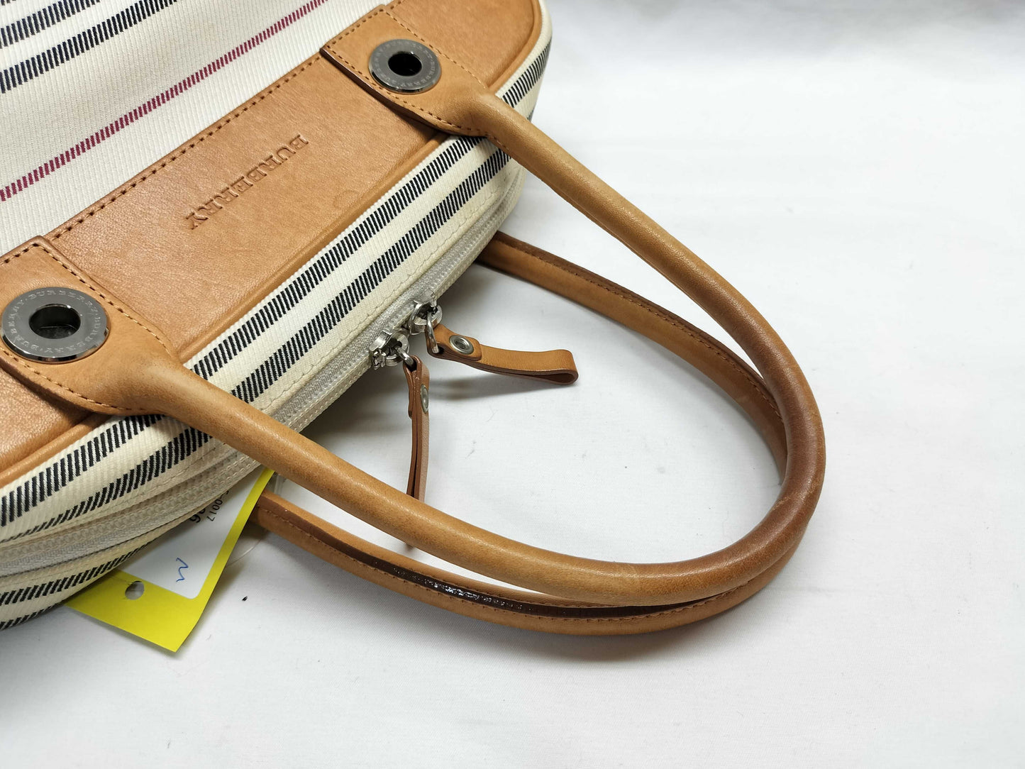 BURBERRY Canvas Nova Check Border Handbag