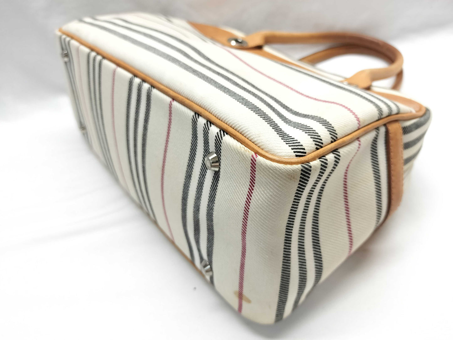 BURBERRY Canvas Nova Check Border Handbag