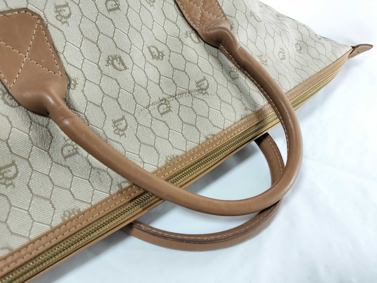 Dior Honeycomb Tote Bag with Edge Stain