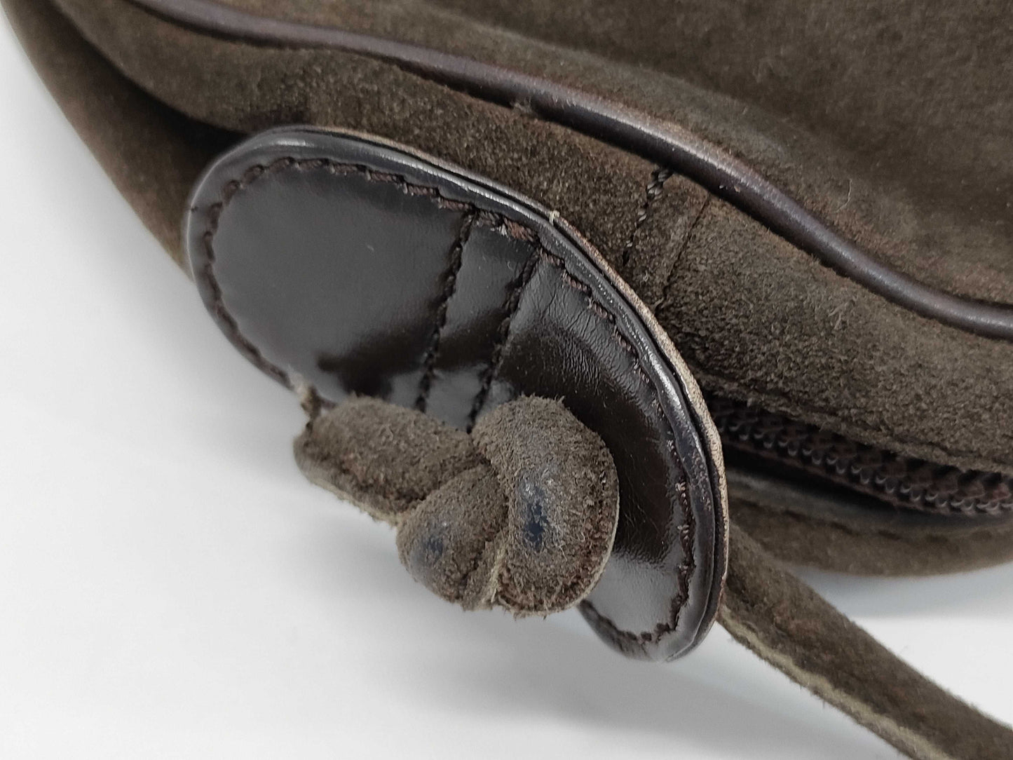 LOEWE Suede Shoulder Anagram Shoulder Bag