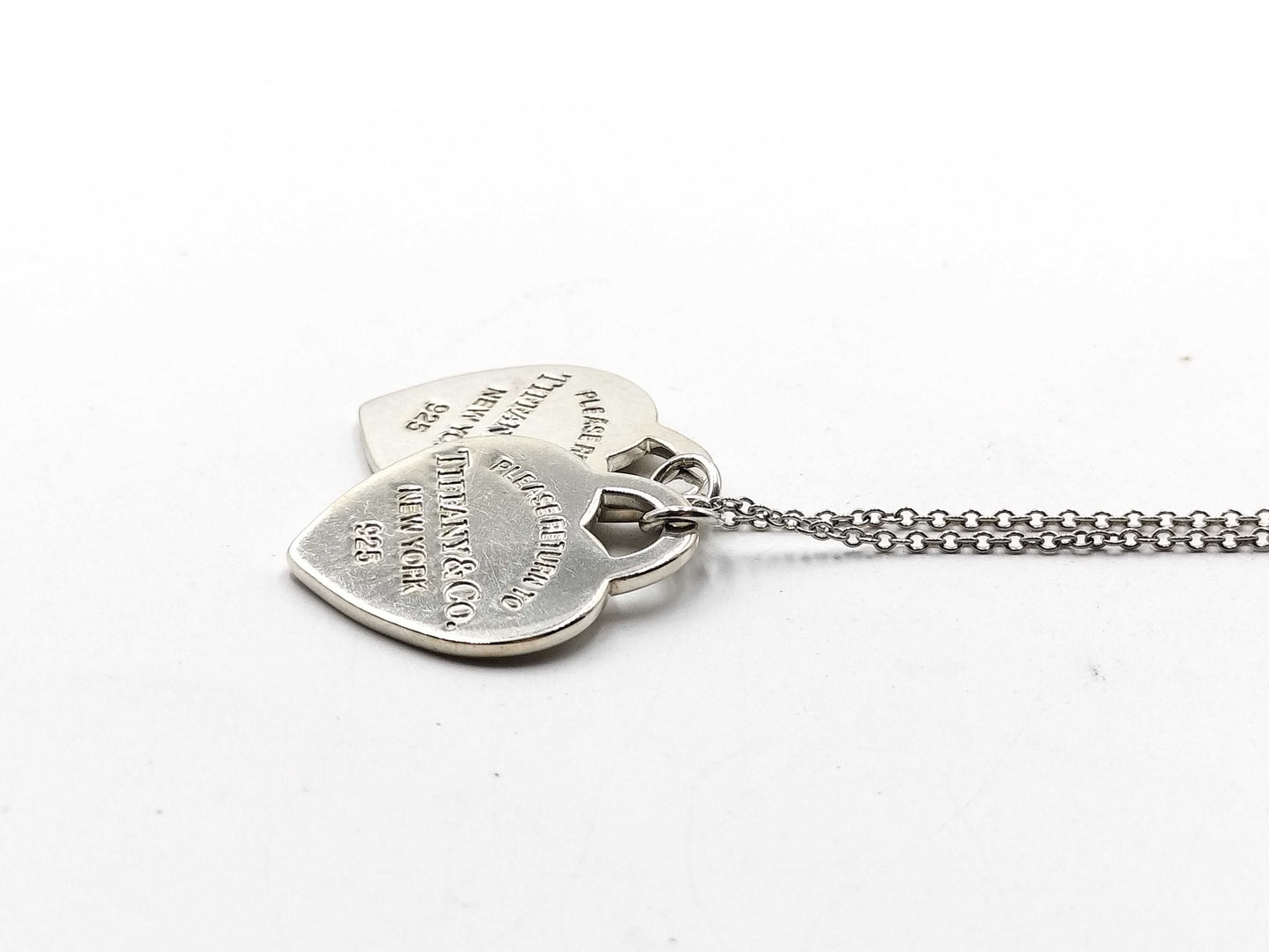 Tiffany & Co. Necklace / Return to Tiffany Double Heart Tag NC SV925 Necklace