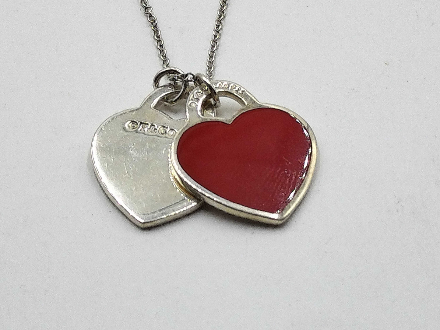 Tiffany & Co. Necklace / Return to Tiffany Double Heart Tag NC SV925 Necklace