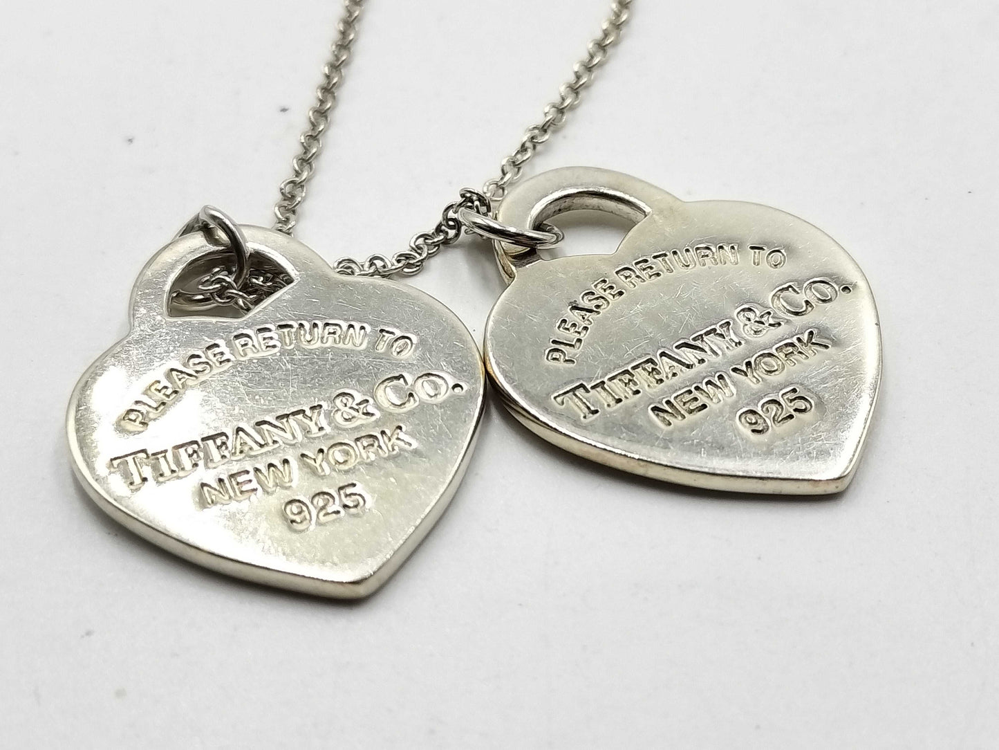 Tiffany & Co. Necklace / Return to Tiffany Double Heart Tag NC SV925 Necklace