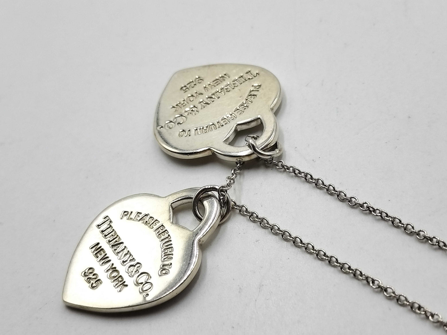 Tiffany & Co. Necklace / Return to Tiffany Double Heart Tag NC SV925 Necklace