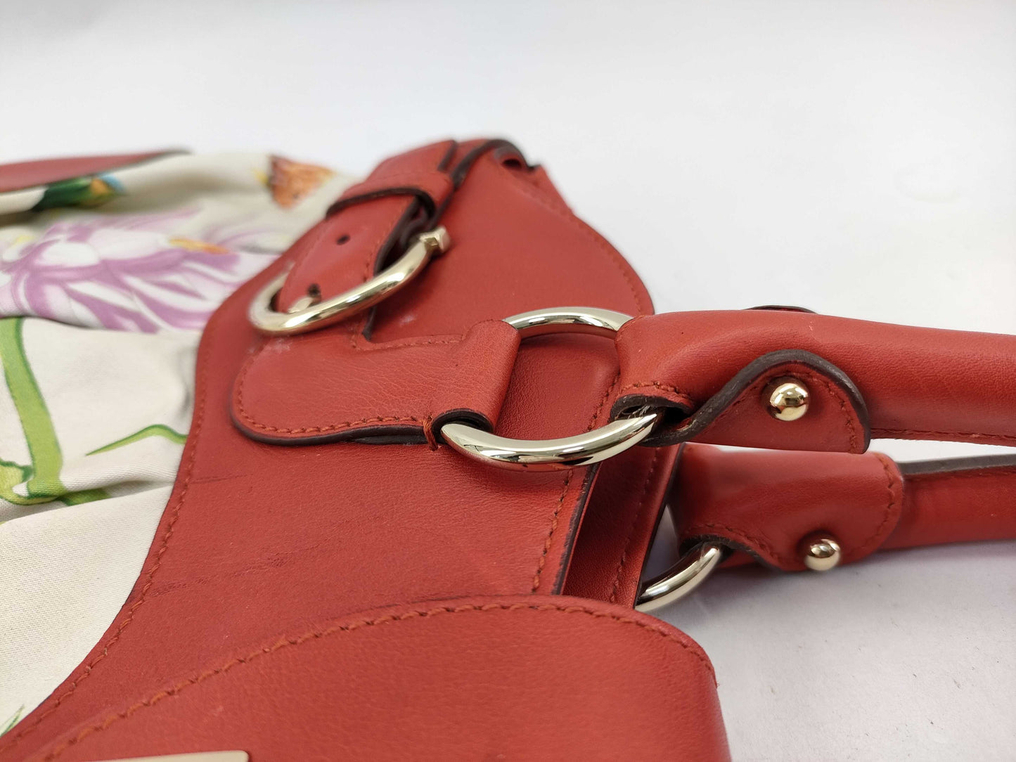 Salvatore Ferragamo Gancini Fish/Floral Design Handbag