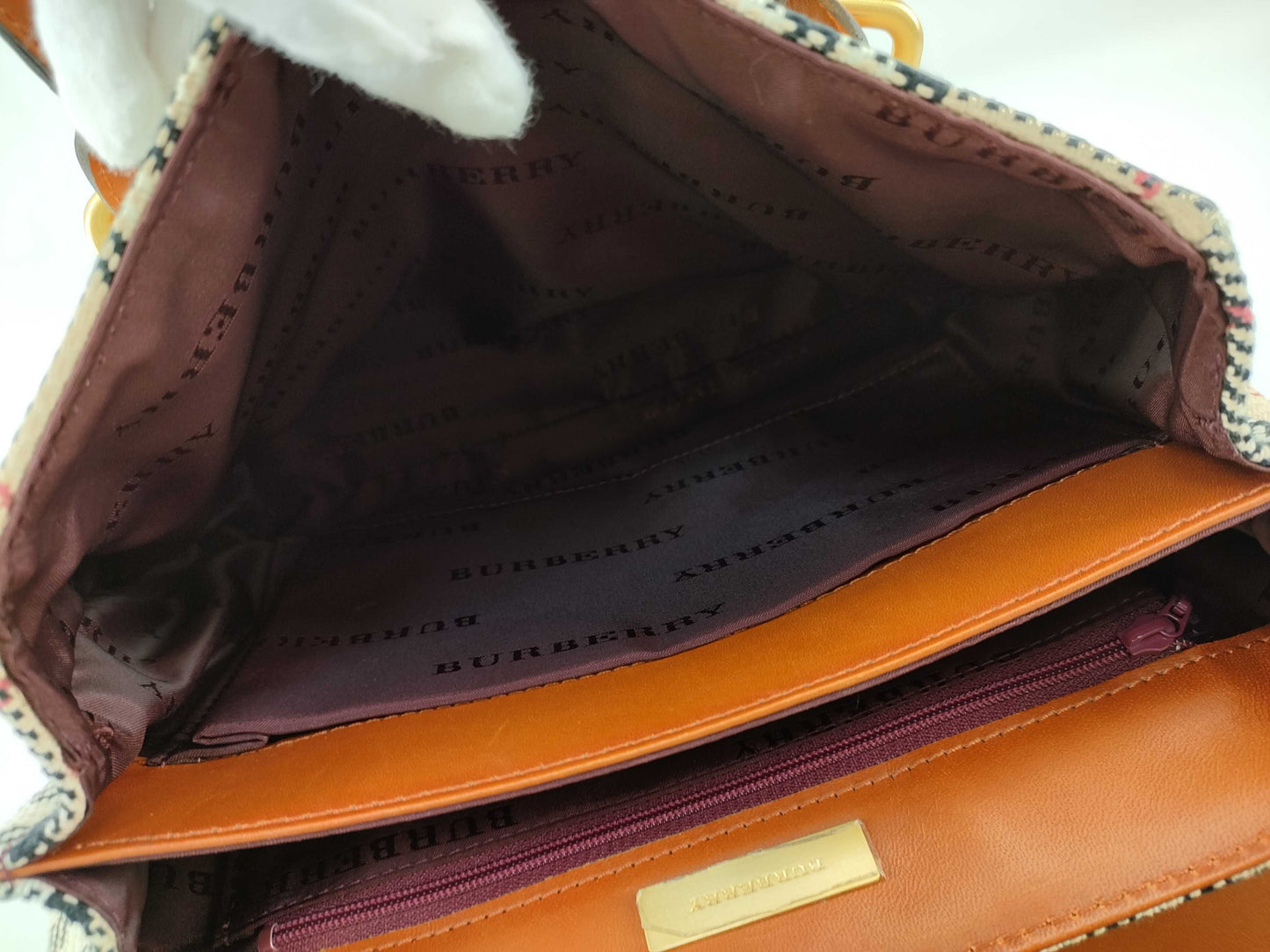 BURBERRY Canvas x Leather Tote Bag Handbag