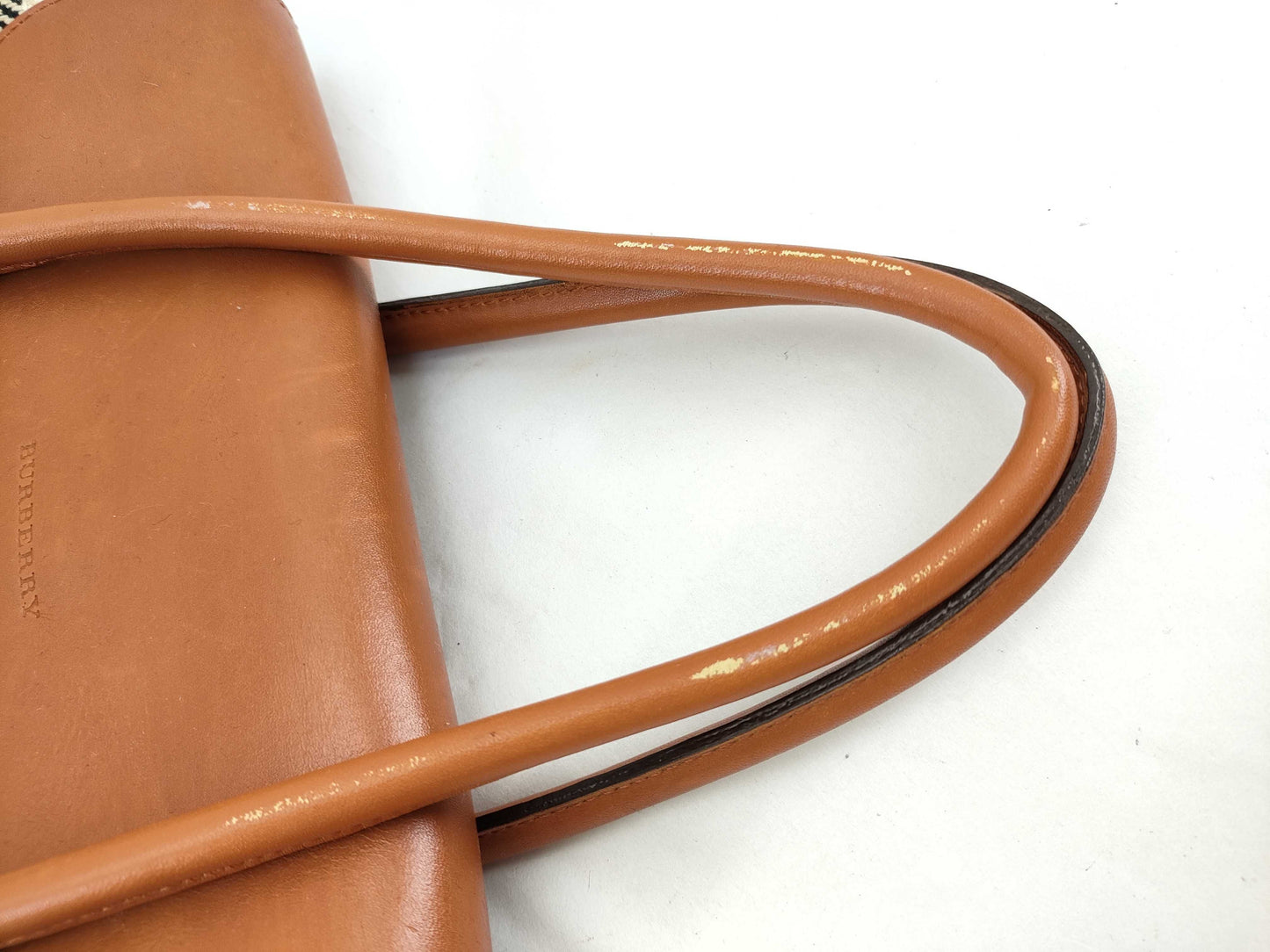 BURBERRY Canvas x Leather Tote Bag Handbag