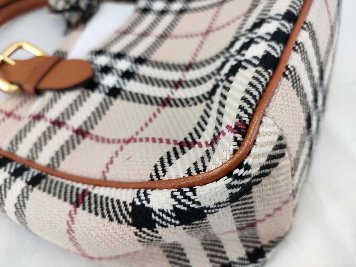 BURBERRY Canvas Tote Bag Handbag