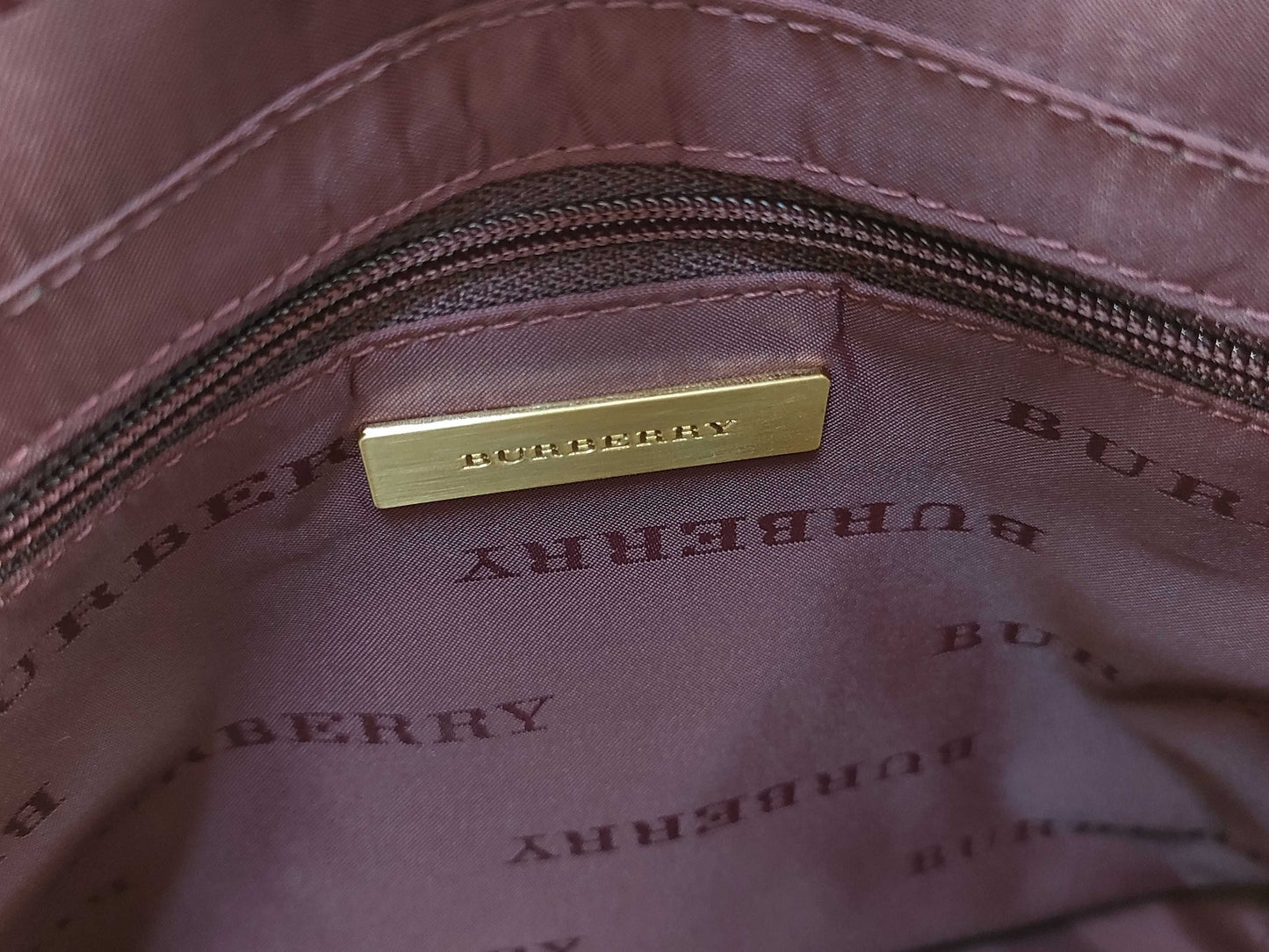 BURBERRY Canvas Tote Bag Handbag