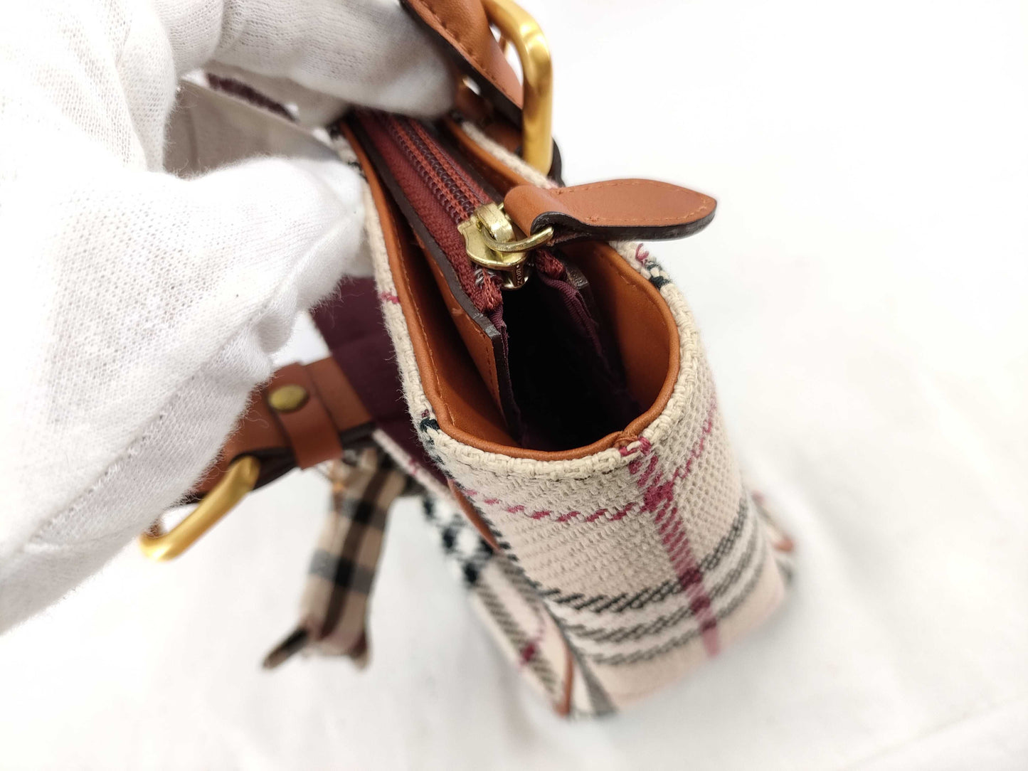 BURBERRY Canvas Tote Bag Handbag