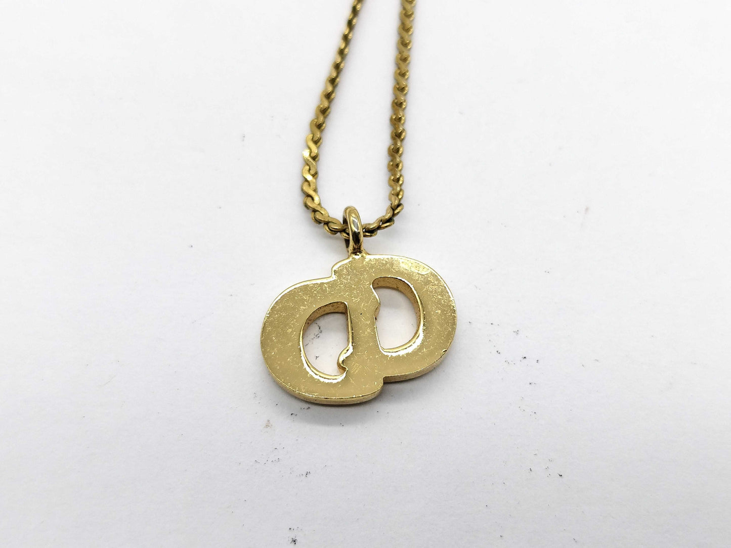 Dior logo rhinestone necklace