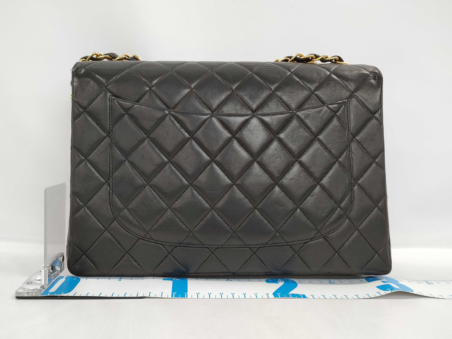 CHANEL 3979548 Lambskin Deca Matelasse Single Flap Double Chain Seal Shoulder Bag