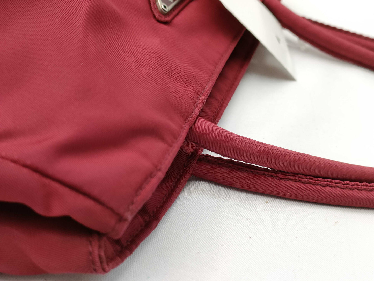 PRADA nylon tote bag, red