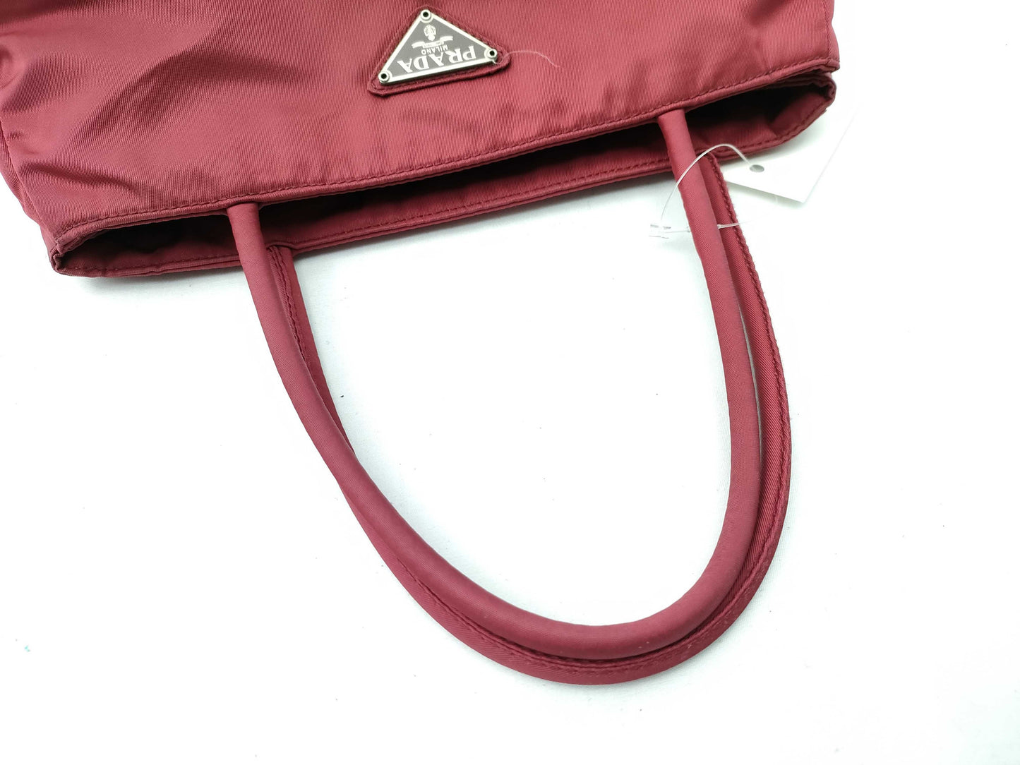 PRADA nylon tote bag, red