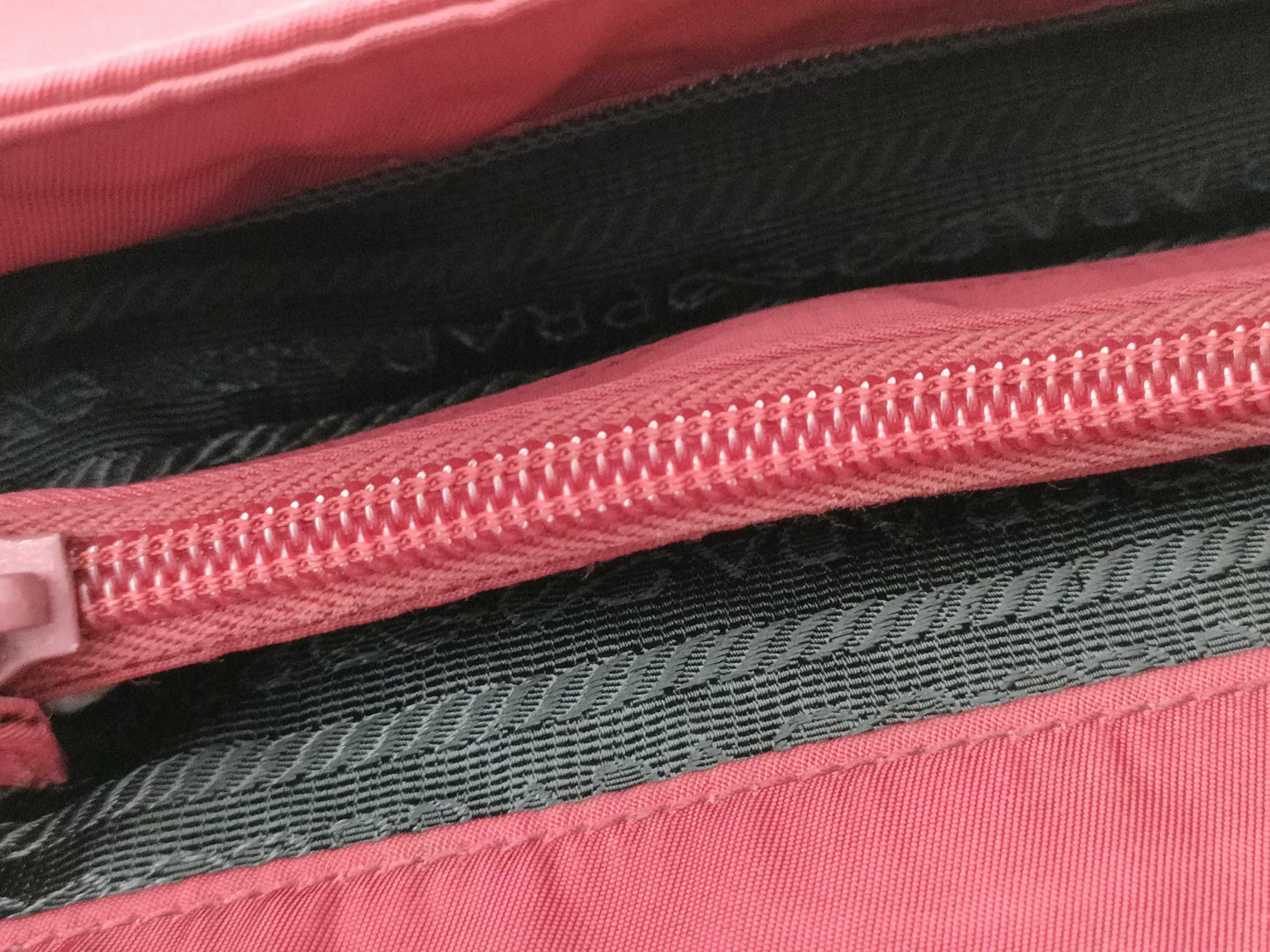 PRADA nylon tote bag, red