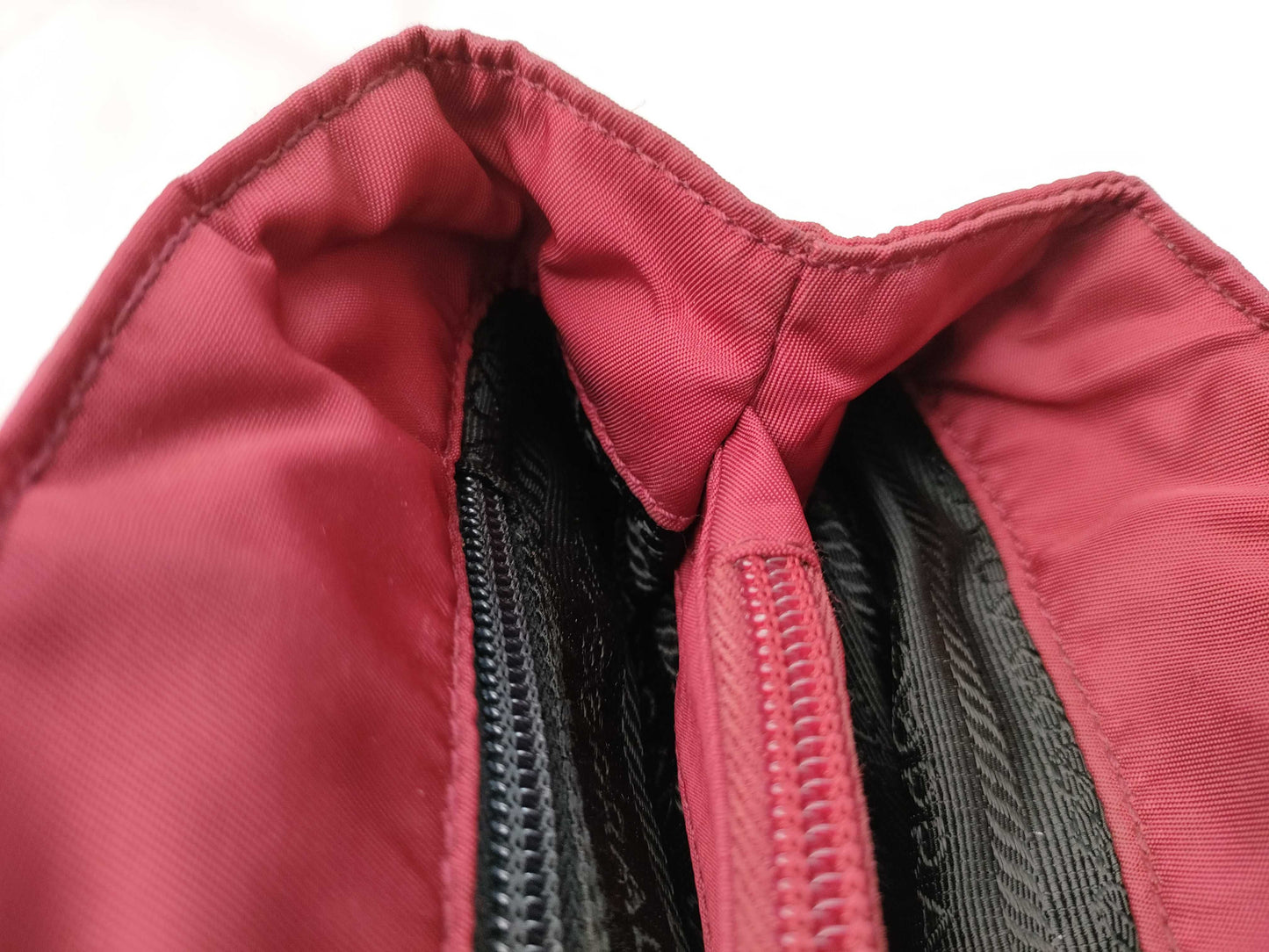 PRADA nylon tote bag, red