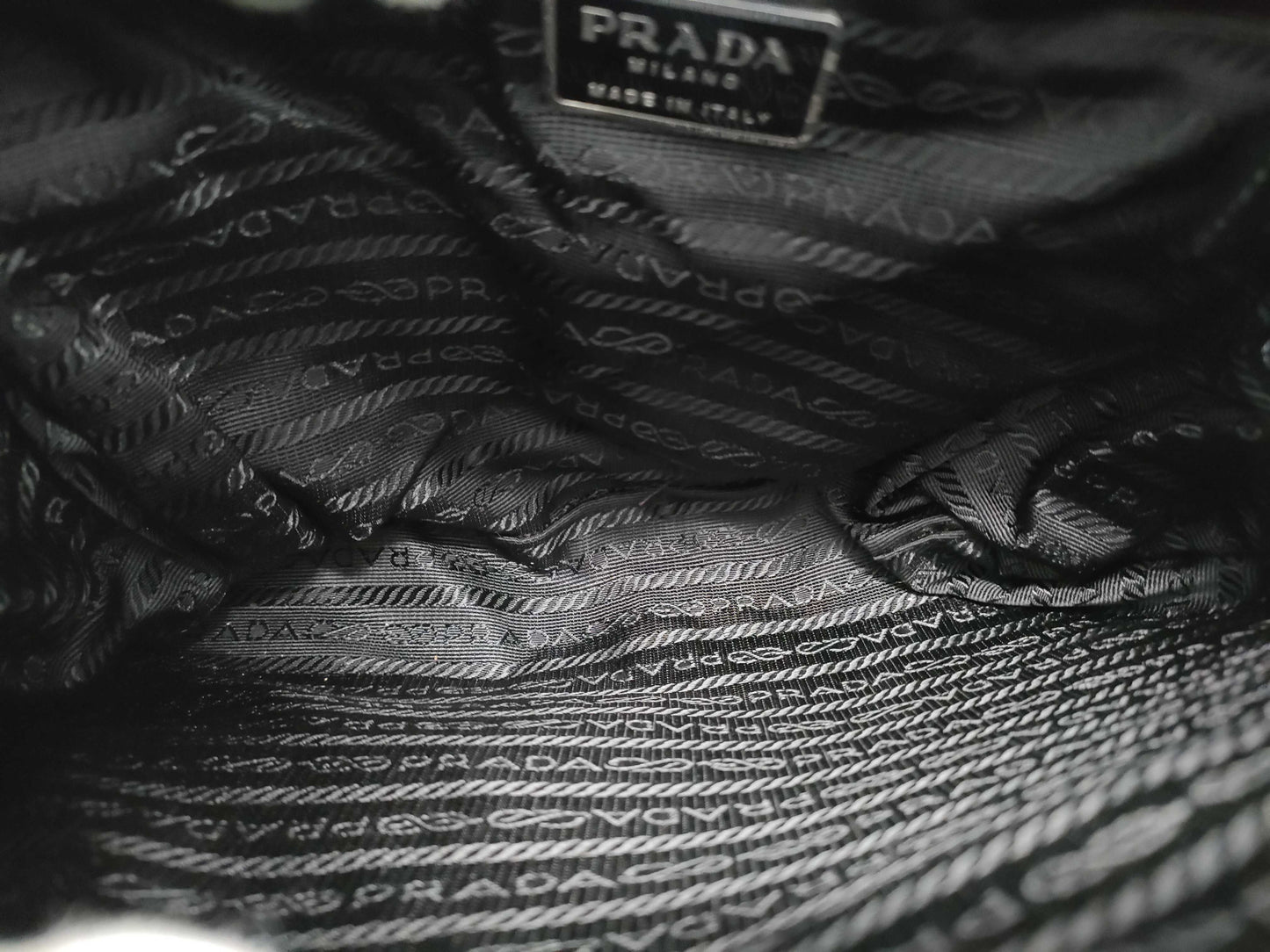 PRADA nylon tote bag with triangle logo