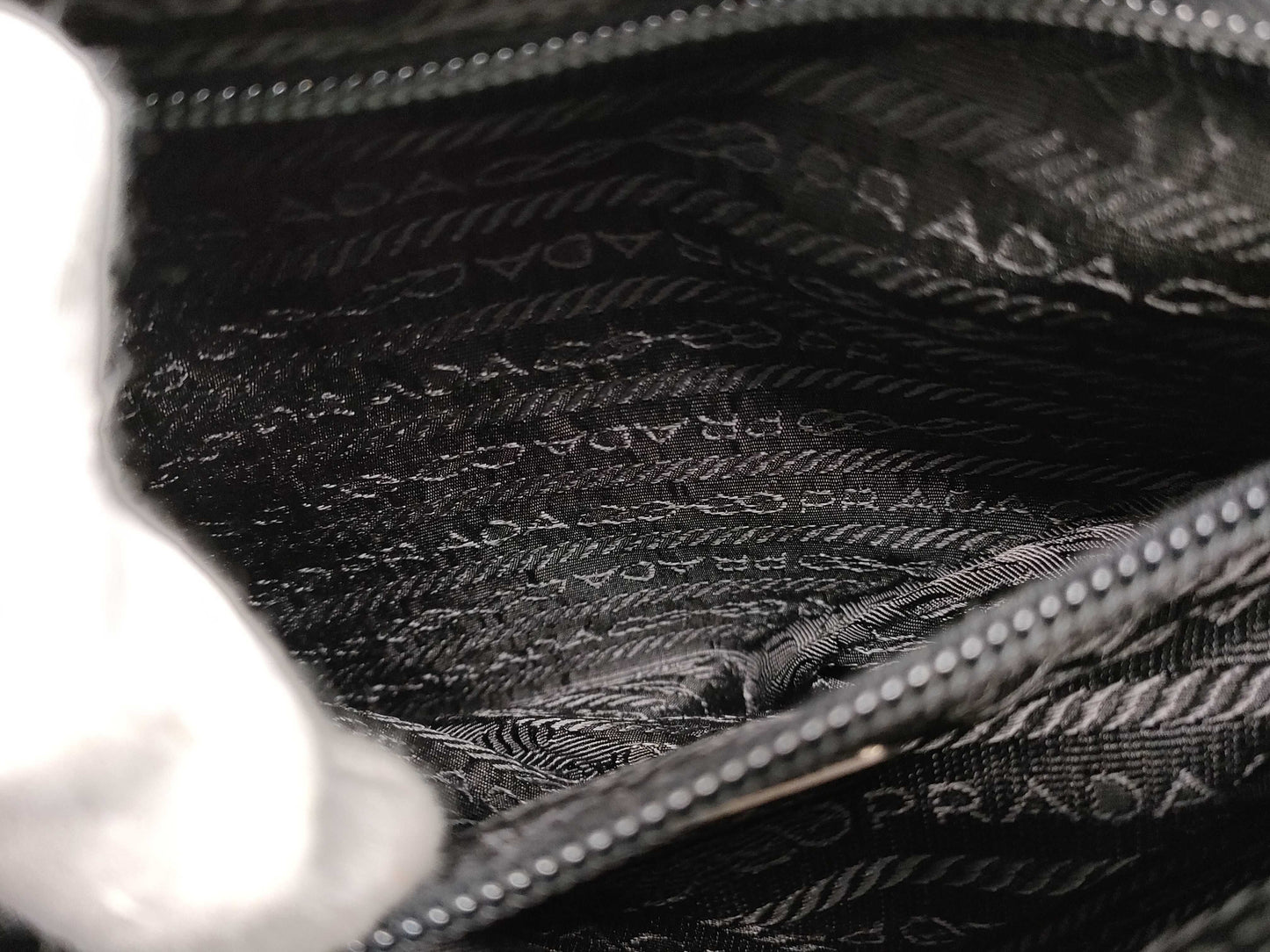 PRADA nylon tote bag with triangle logo