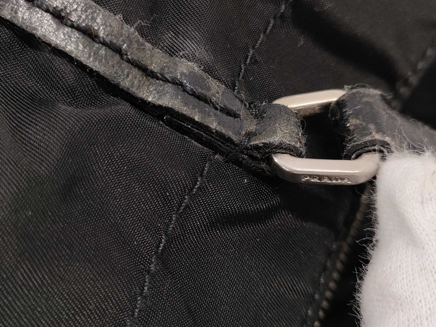 PRADA nylon tote bag with logo
