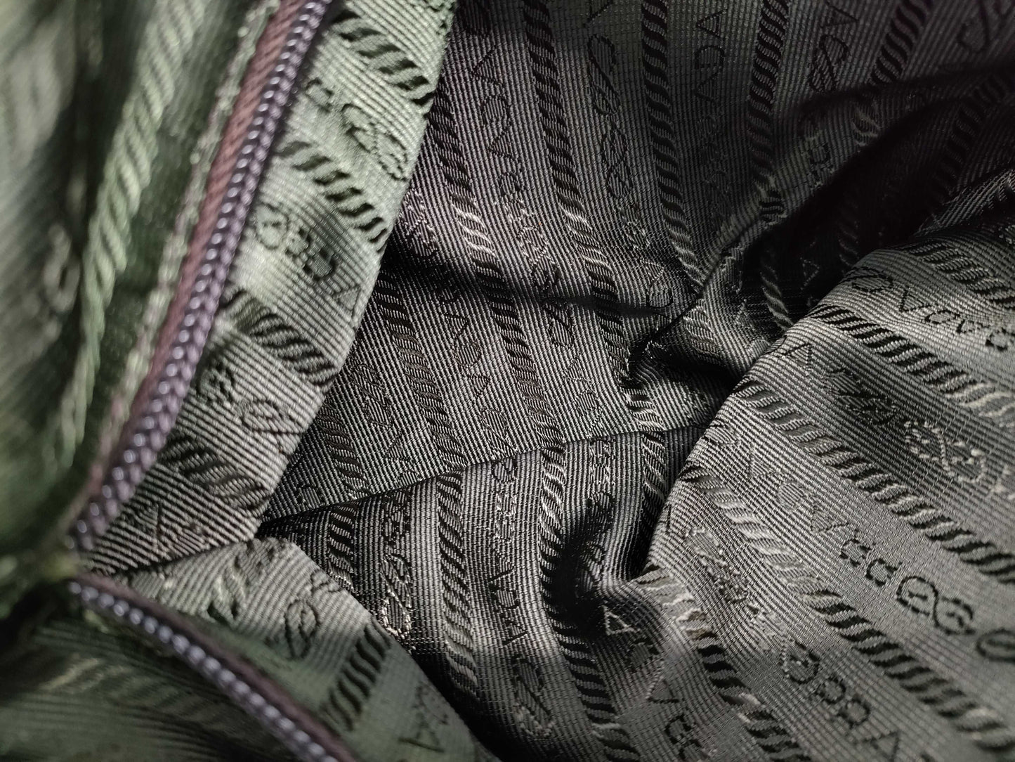 PRADA Nylon Tote Bag Khaki Tote Bag