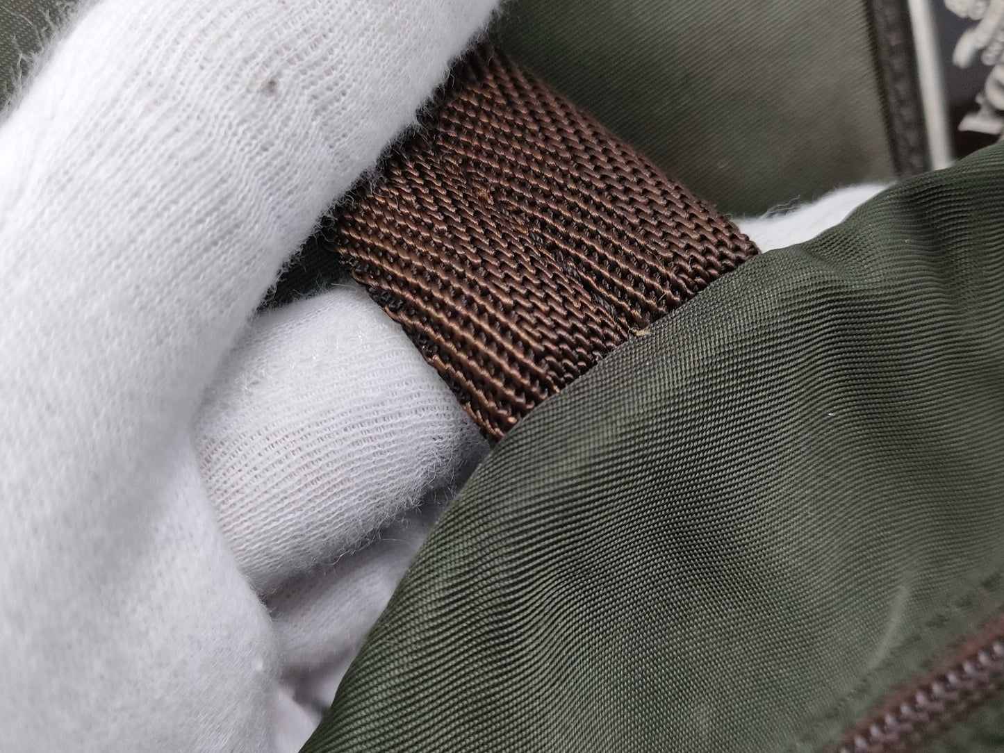 PRADA Nylon Tote Bag Khaki Tote Bag