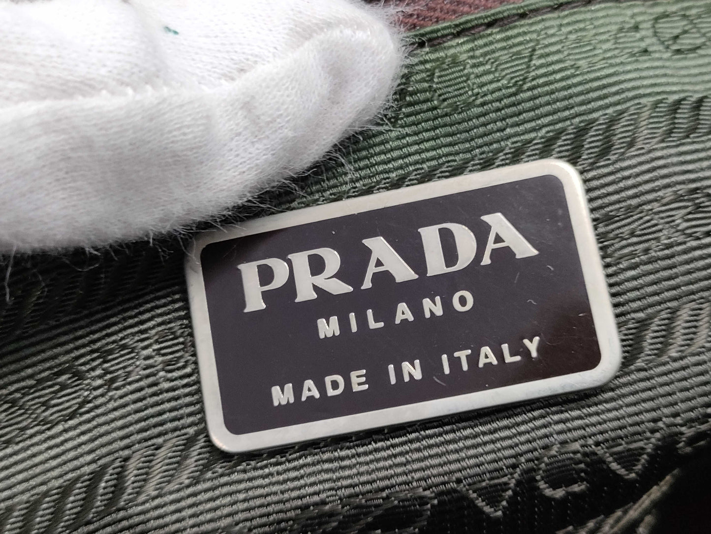 PRADA Nylon Tote Bag Khaki Tote Bag