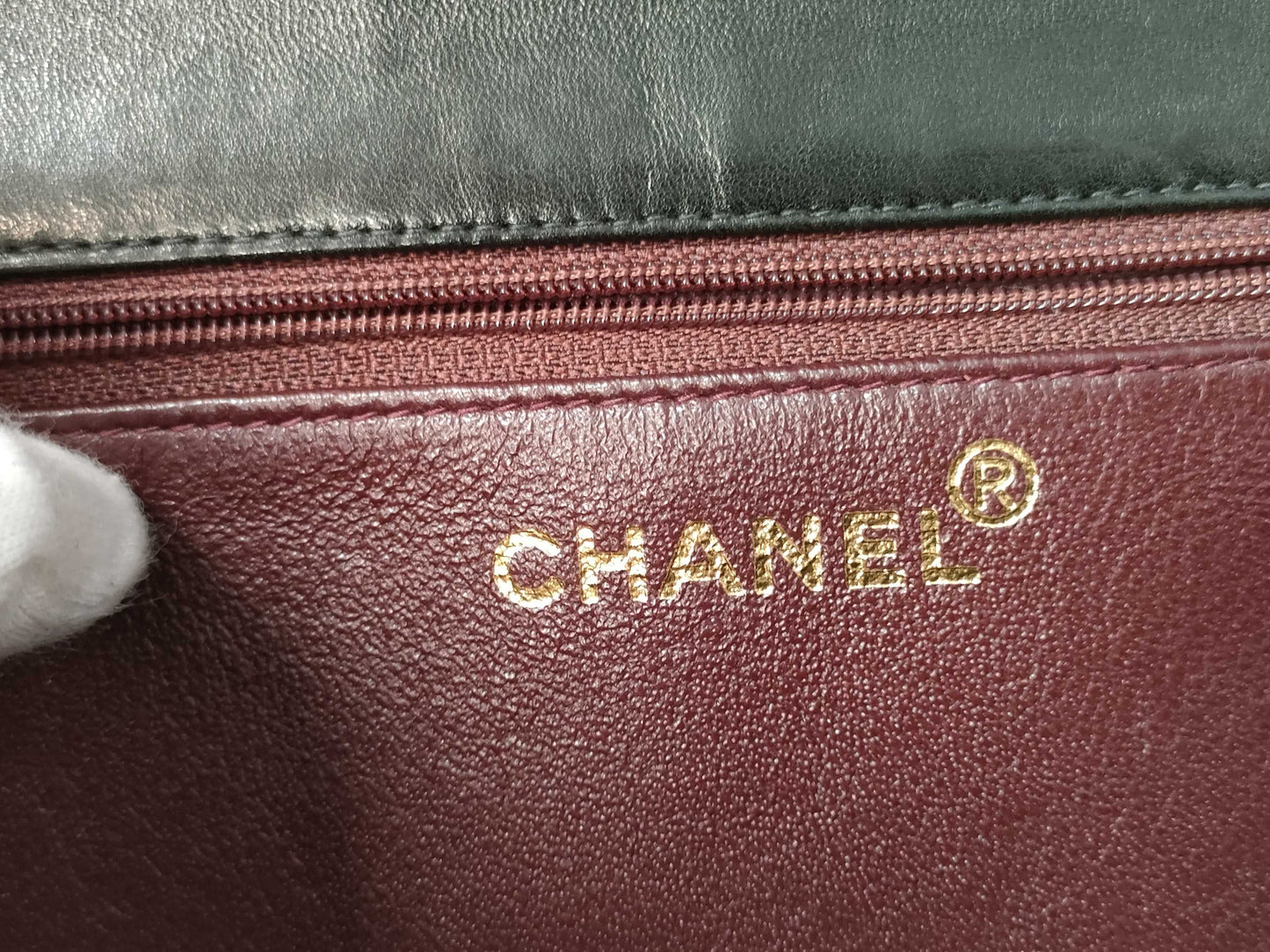 CHANEL Lambskin Matelasse Single Flap Shoulder Bag with Single Chain and Warranty