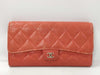 CHANEL Caviar Leather Matelasse Long Wallet, 22 Series