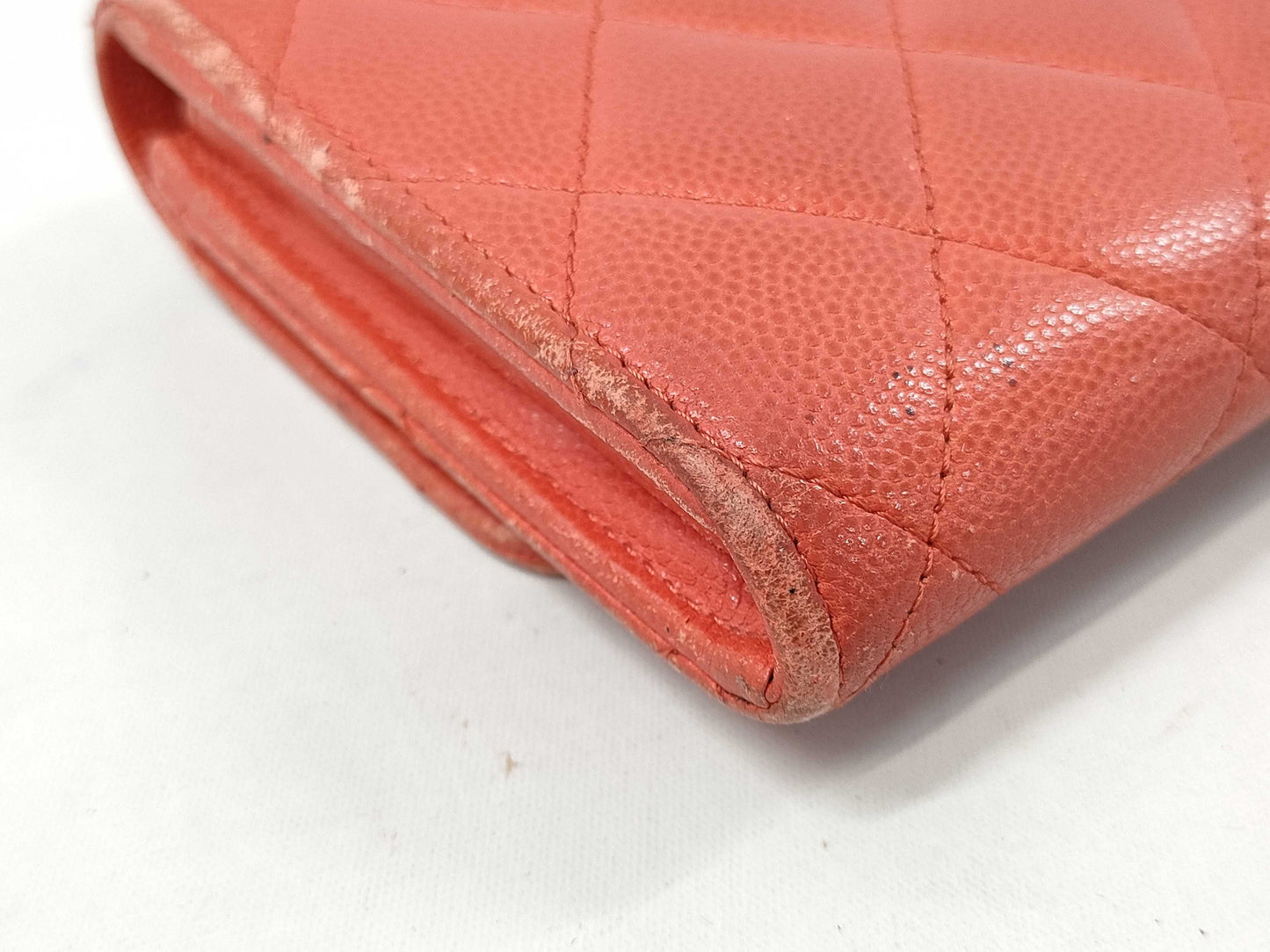 CHANEL Caviar Leather Matelasse Long Wallet, 22 Series