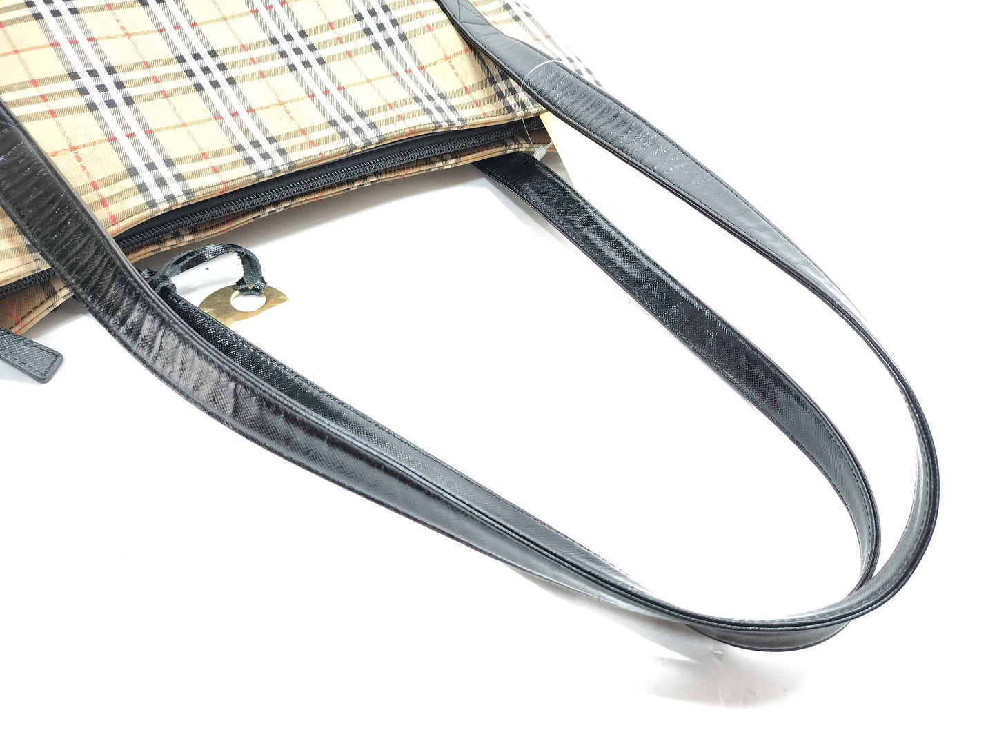 BURBERRY Nova Check Tote Bag with Stain