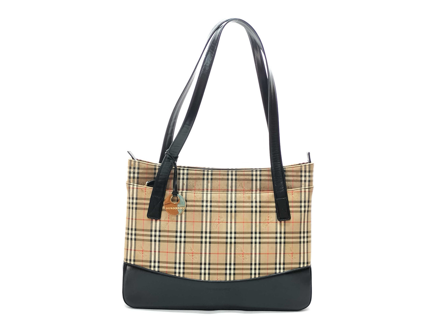 BURBERRY Nova Check Tote Bag with Stain