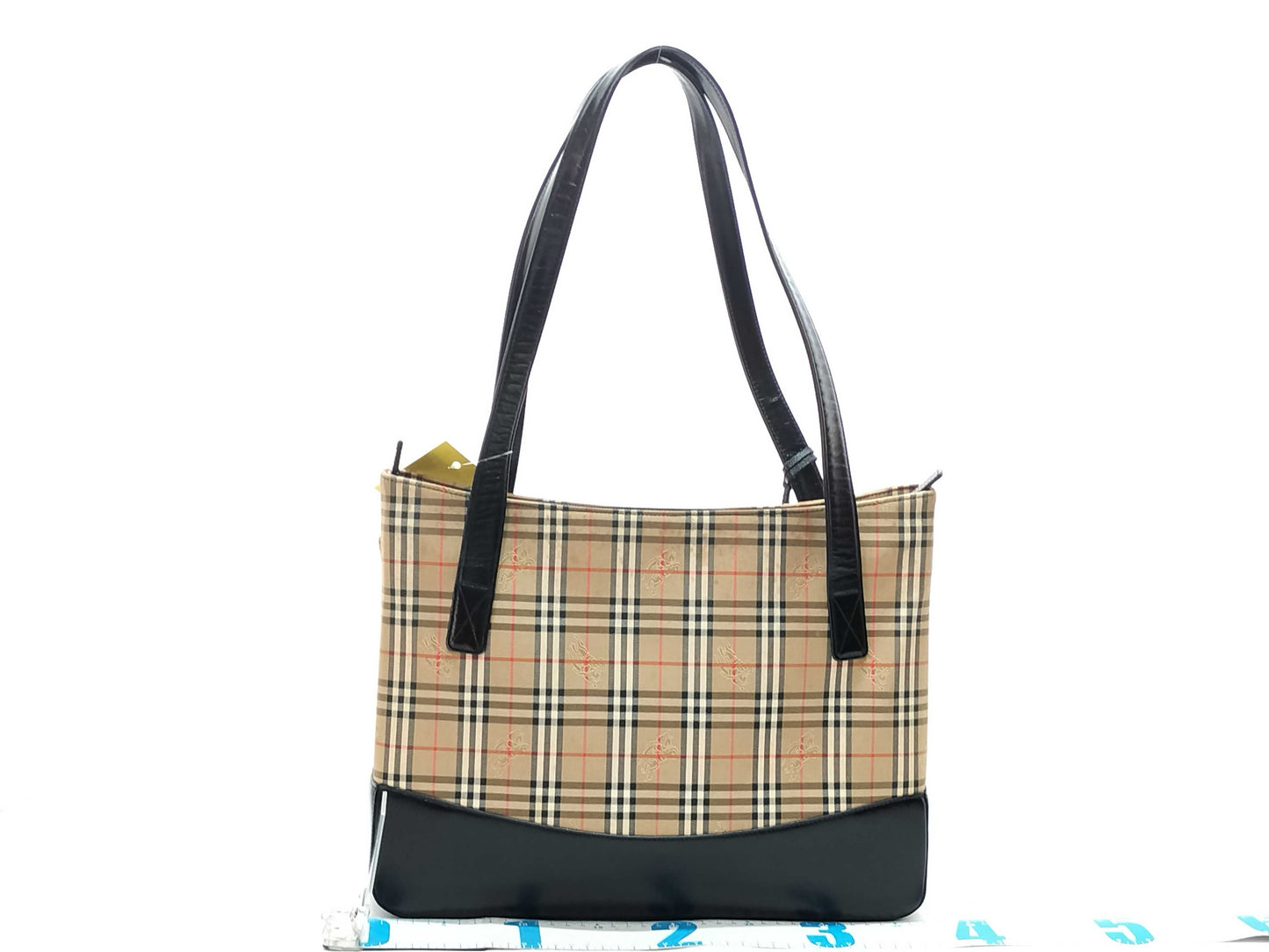 BURBERRY Nova Check Tote Bag with Stain
