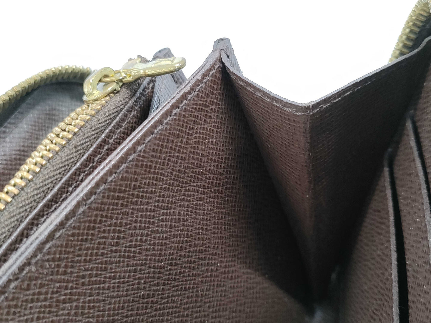 LOUIS VUITTON Damier Zippy Wallet Zipper Broken Wallet