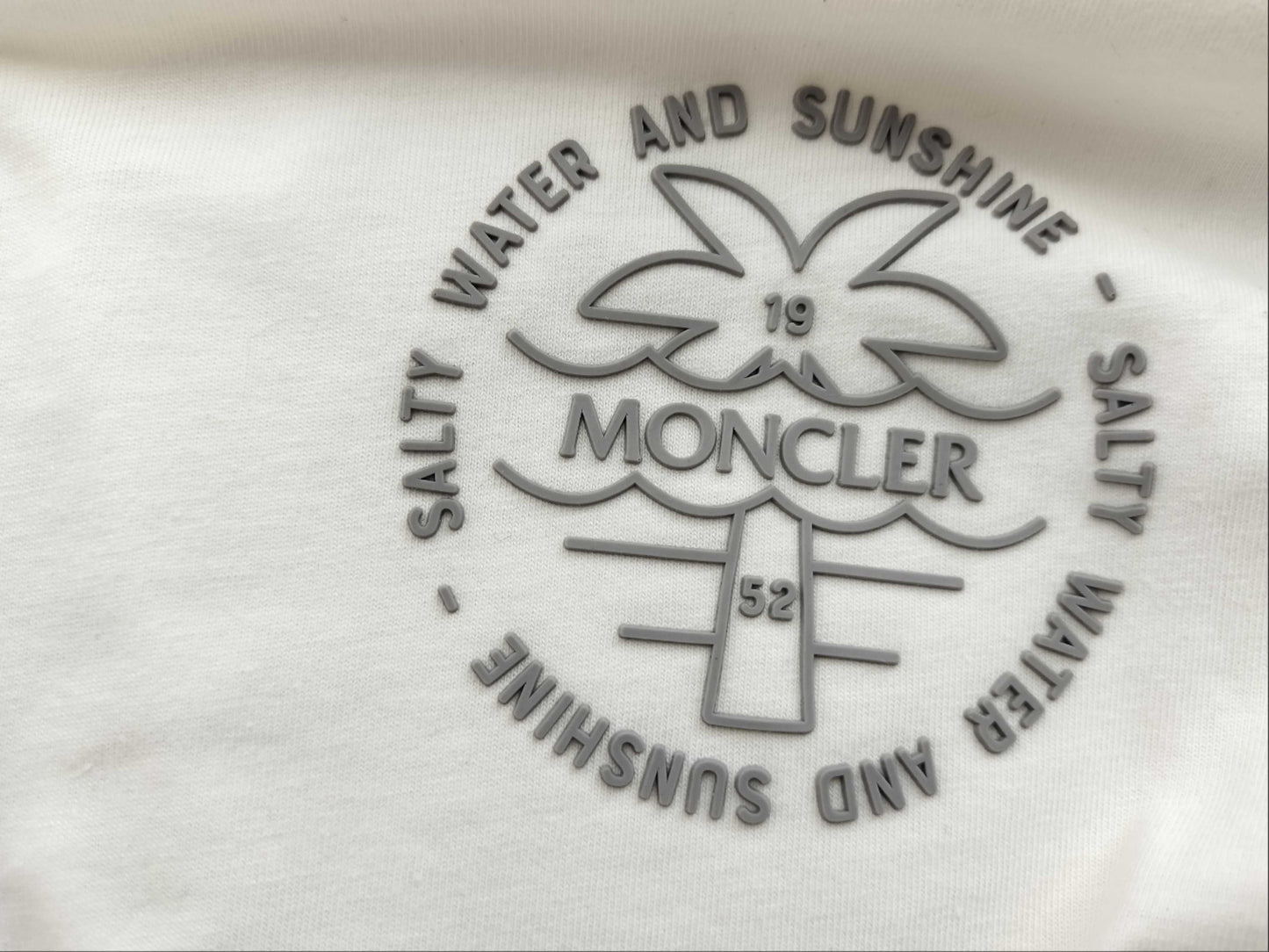 MONCLER White T-shirt/Logo T-shirt
