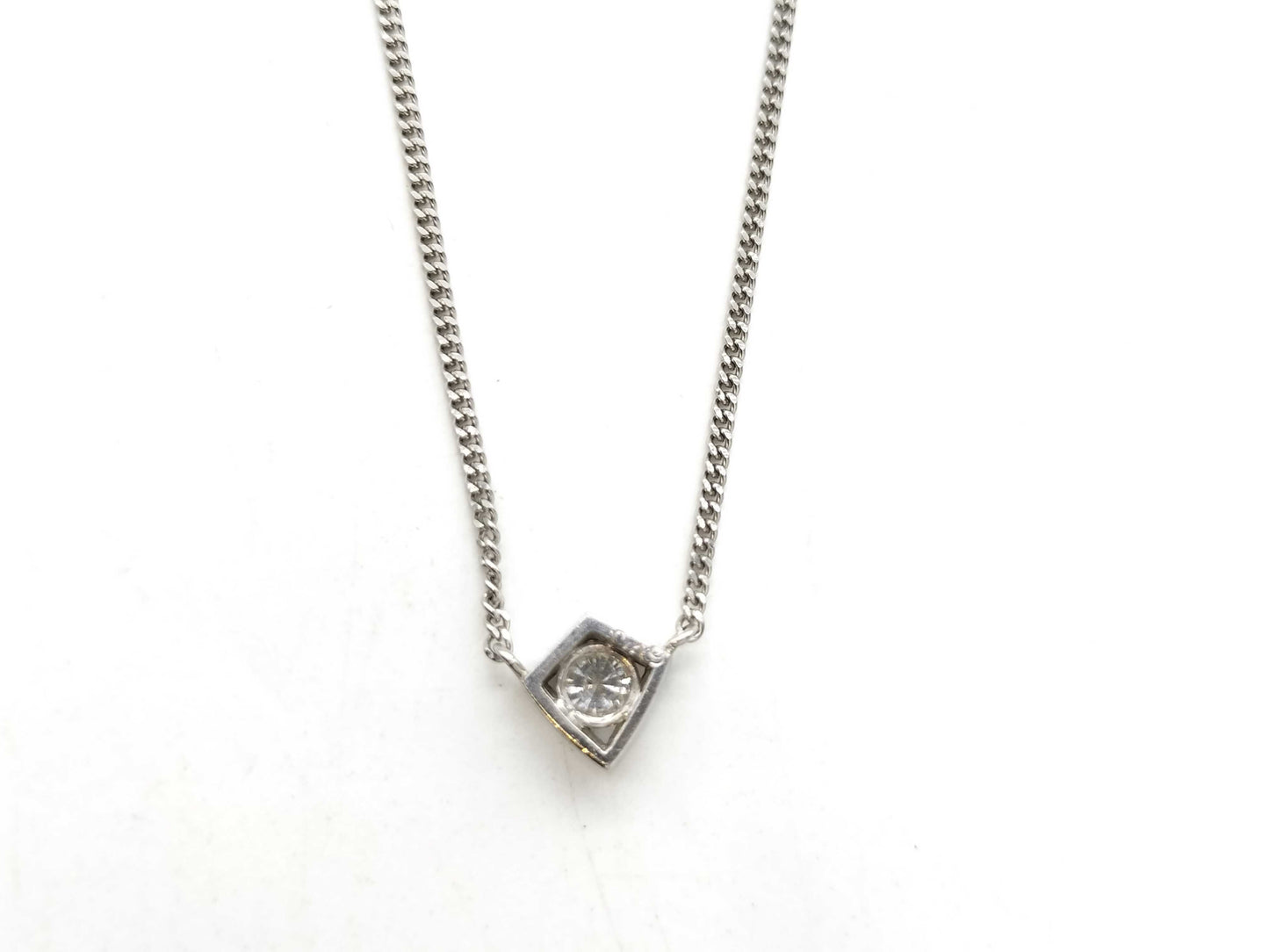 D0.19ct Pt850 3.7g Necklace