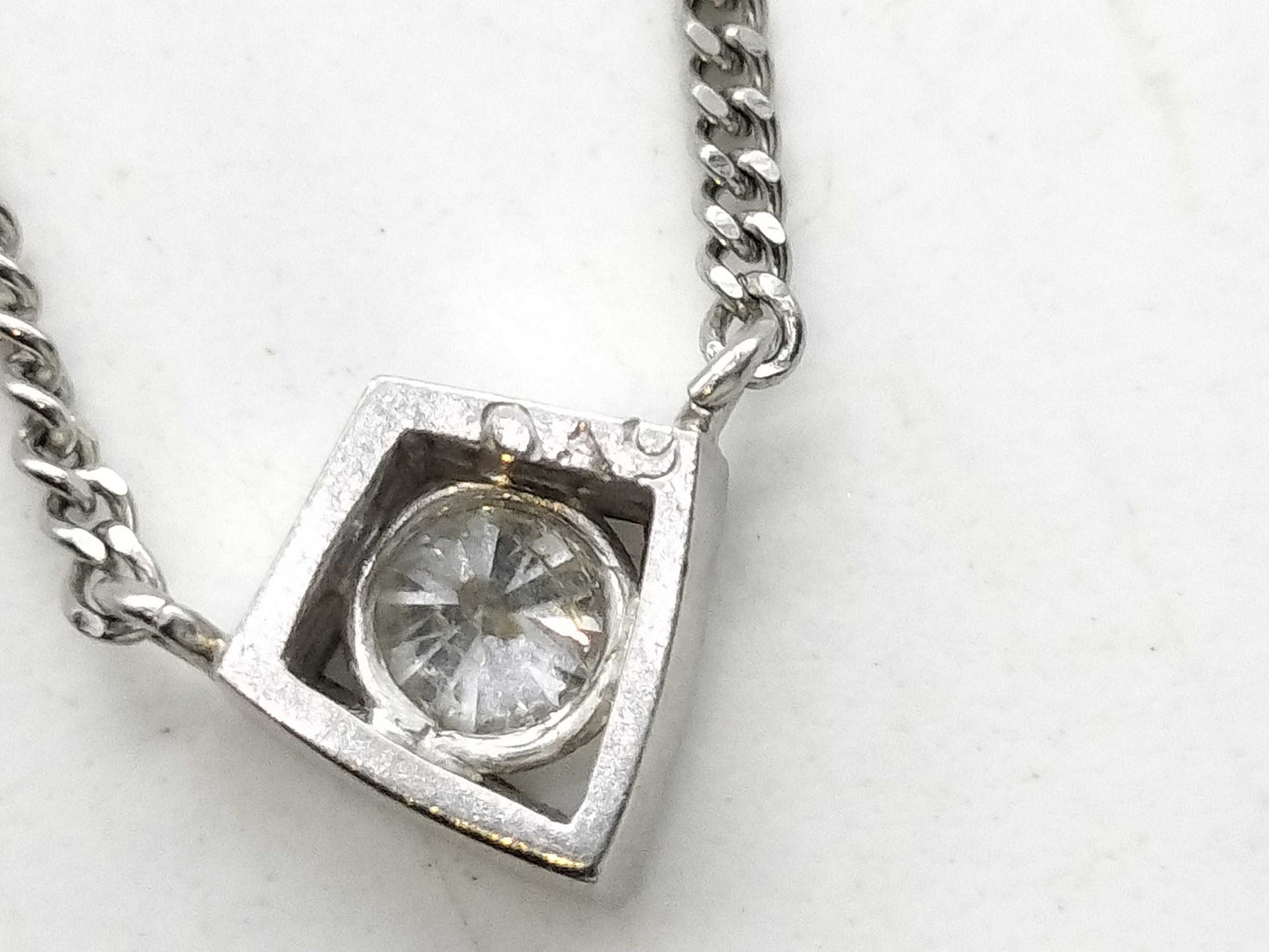 D0.19ct Pt850 3.7g Necklace