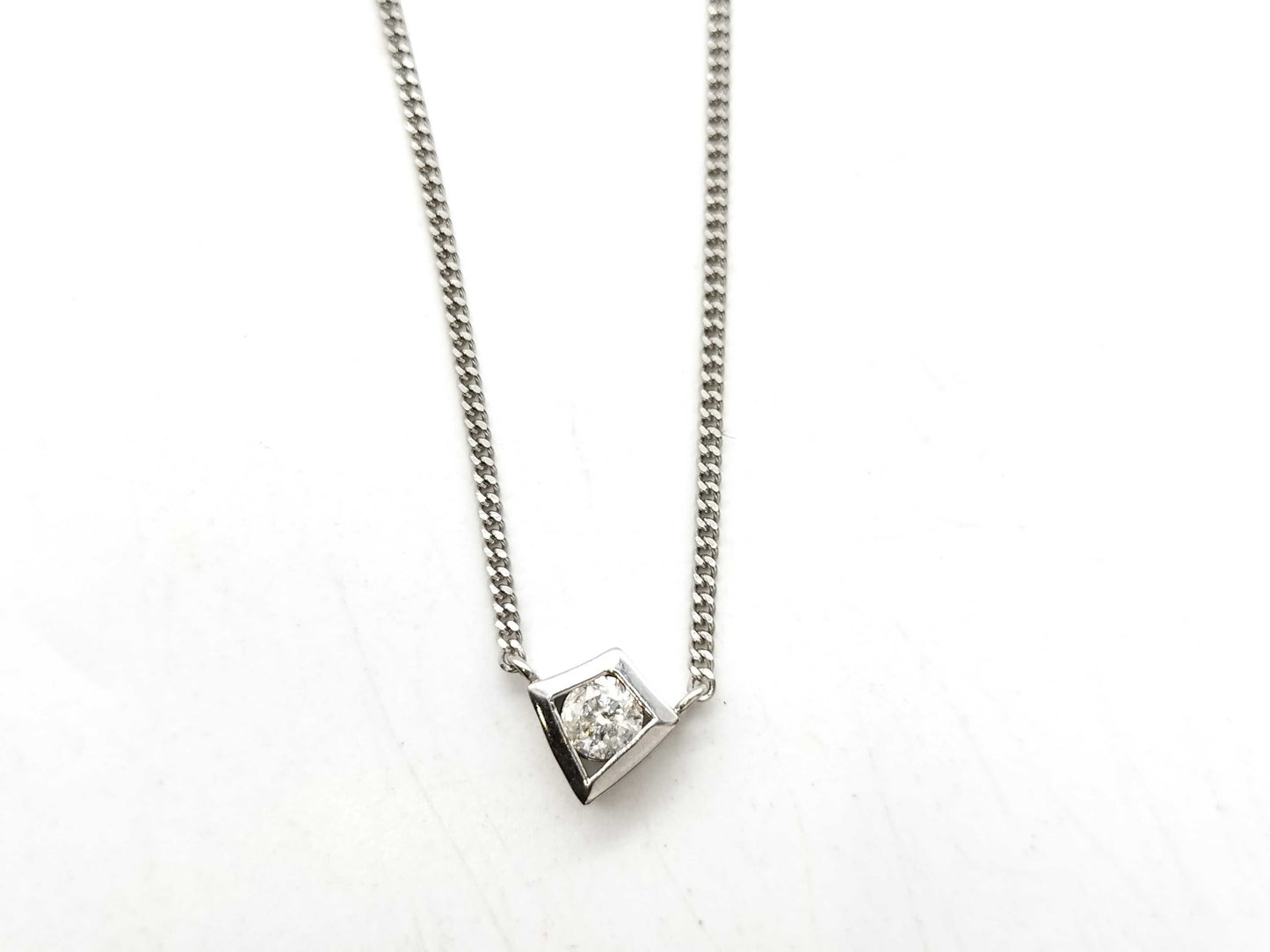 D0.19ct Pt850 3.7g Necklace