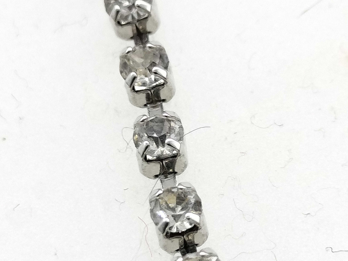 CHANEL Earrings / 23C / Coco Mark / Rhinestone / Silver Earrings