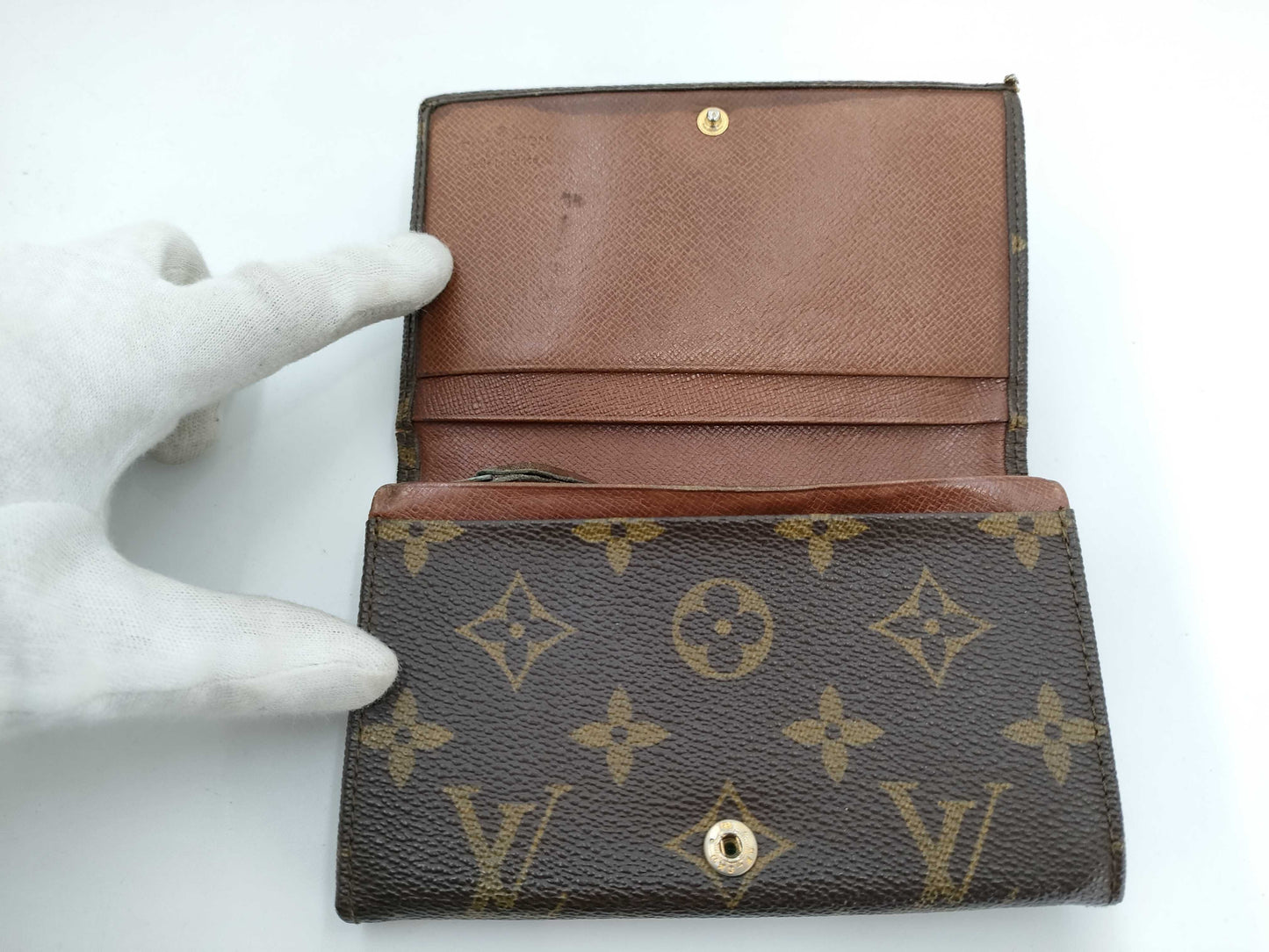 LOUIS VUITTON Monogram Compact Wallet/L-shaped Zipper Eclair Wallet