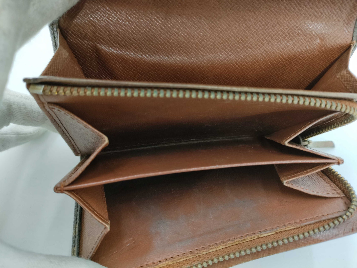 LOUIS VUITTON Monogram Compact Wallet/L-shaped Zipper Eclair Wallet
