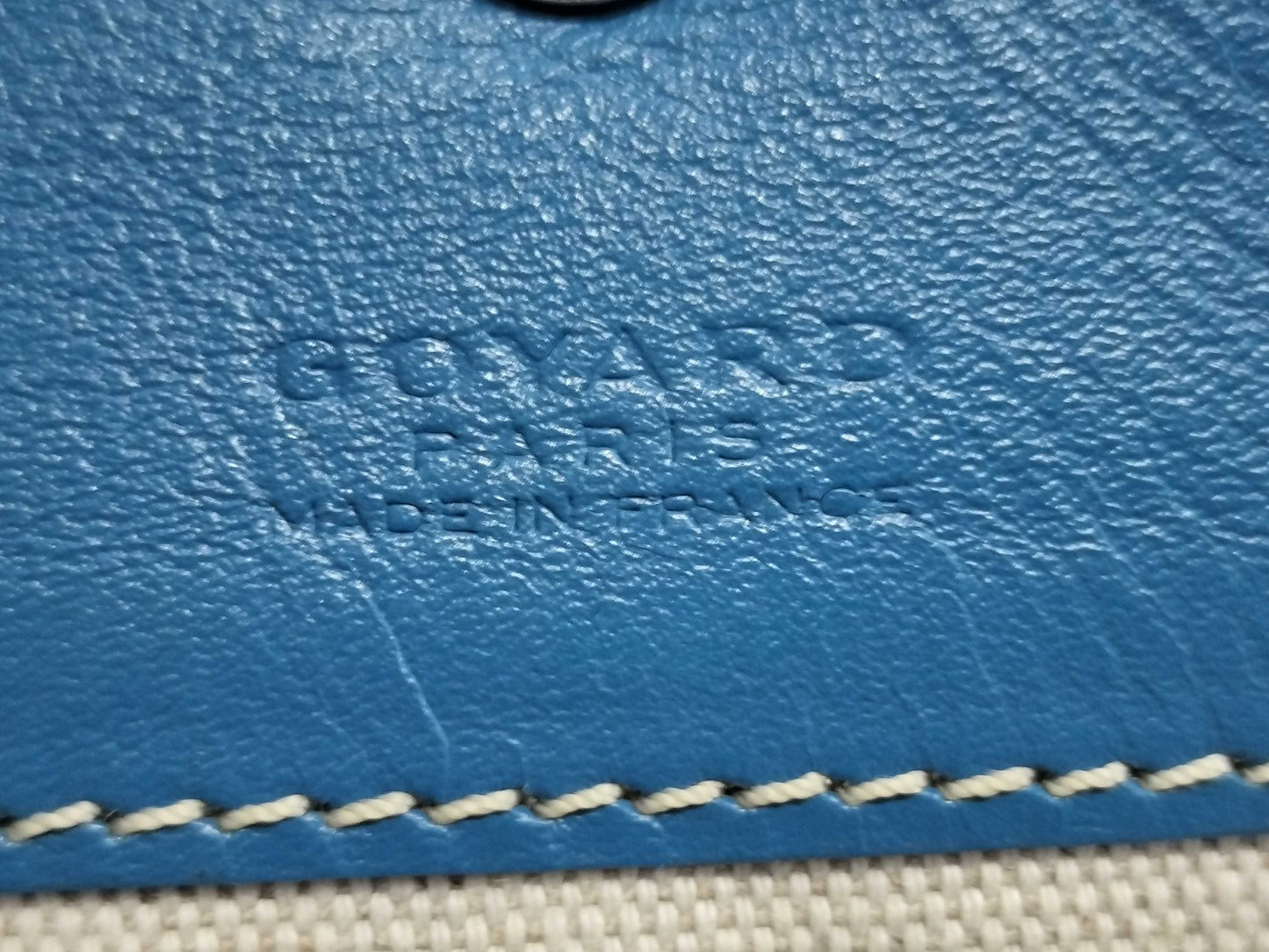 GOYARD Saint Louis PM Blue Tote Bag with Pouch
