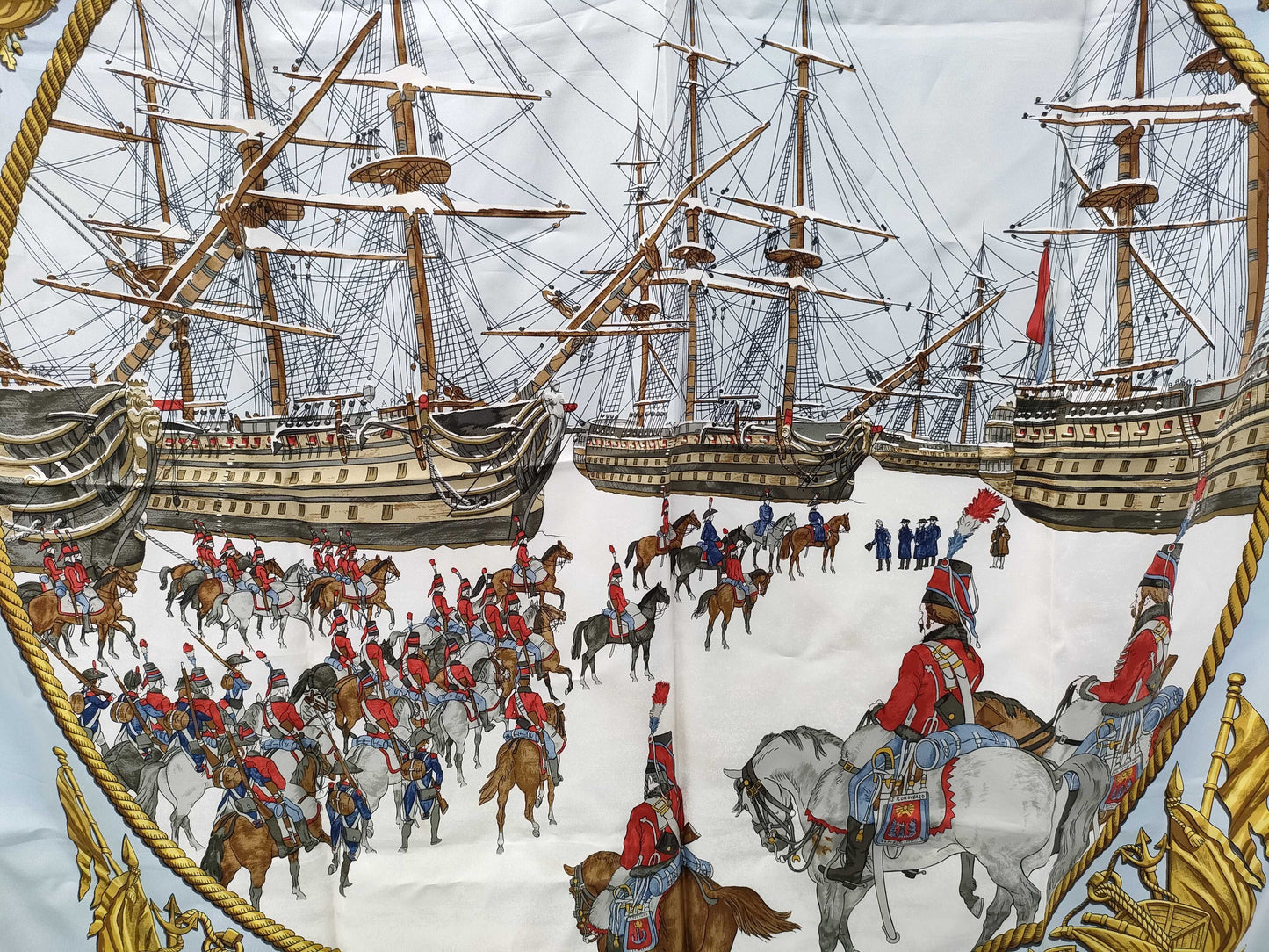HERMES Carré 90 MARINE ET CAVALERIE Other accessories